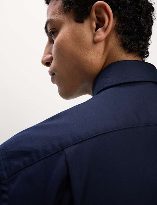 Regular Fit Luxury Cotton Double Cuff Twill Shirt