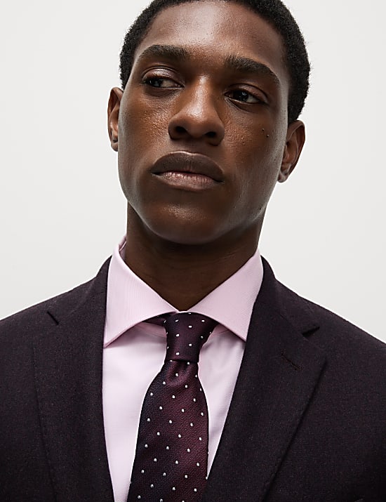 Tailored Fit Luxury Cotton Double Cuff Twill Shirt