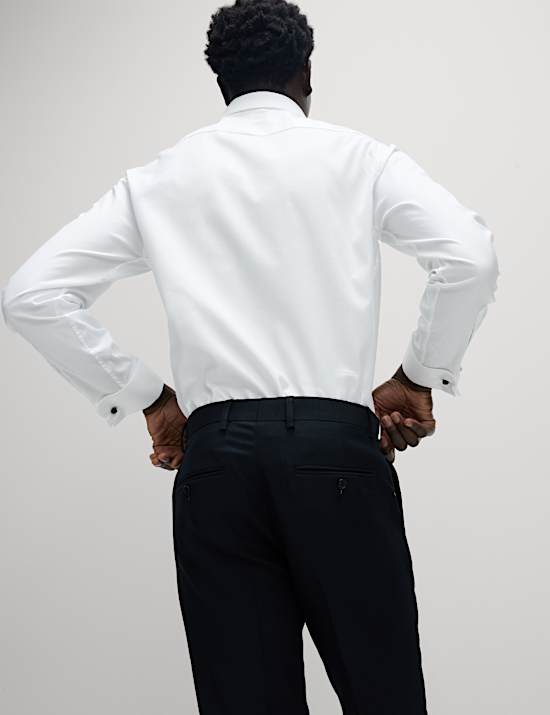 Tailored Fit Luxury Cotton Double Cuff Twill Shirt