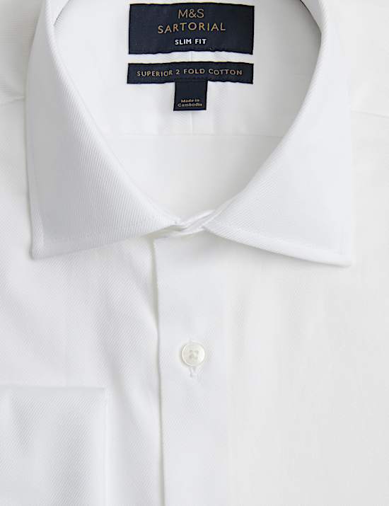 Slim Fit Luxury Pure Cotton Twill Shirt