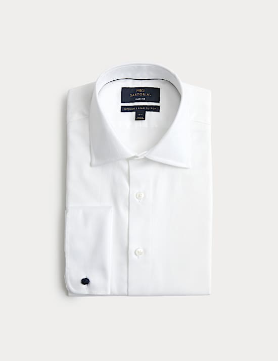 Slim Fit Luxury Pure Cotton Twill Shirt