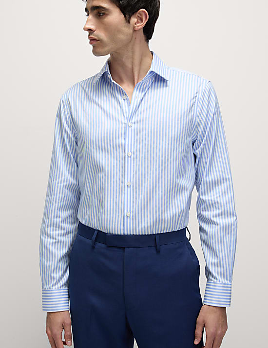 Regular Fit Luxury Cotton Striped Shirt