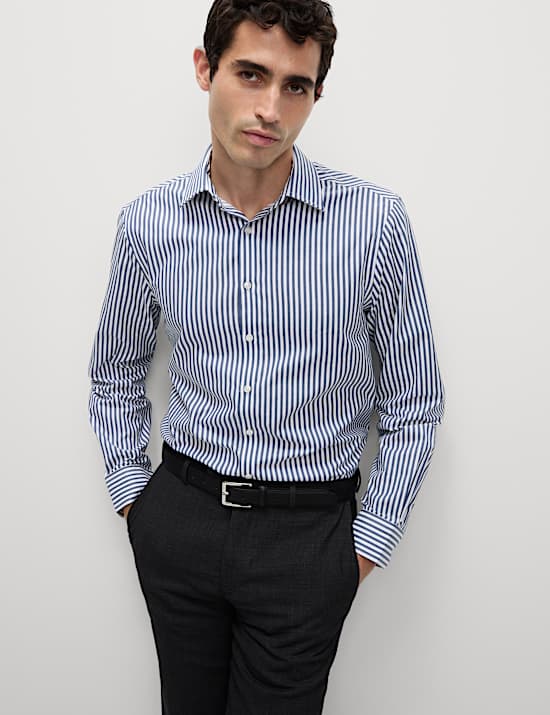Regular Fit Luxury Cotton Striped Shirt