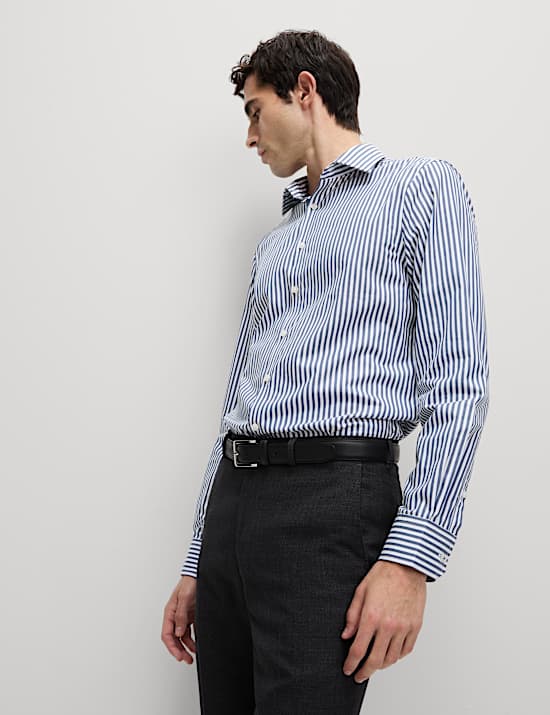 Regular Fit Luxury Cotton Striped Shirt