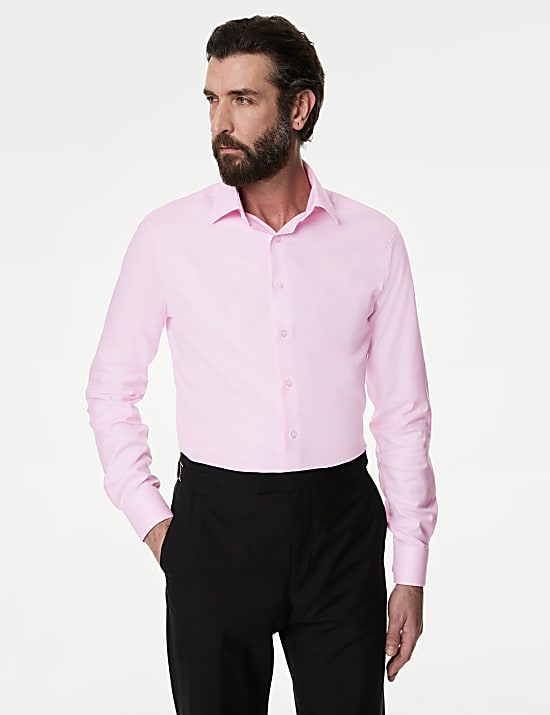 Slim Fit Luxury Cotton Twill Shirt