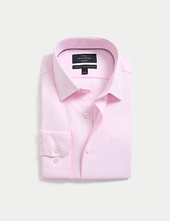 Slim Fit Luxury Cotton Twill Shirt