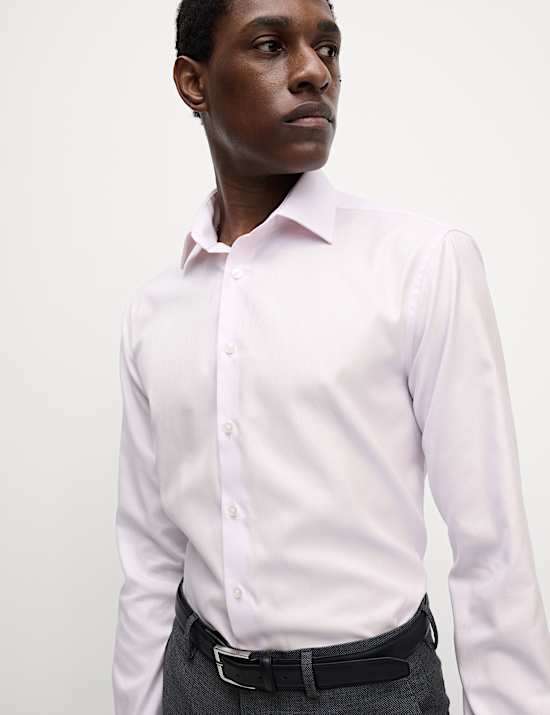 Slim Fit Luxury Cotton Twill Shirt