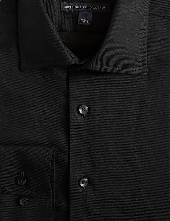 Slim Fit Luxury Cotton Twill Shirt