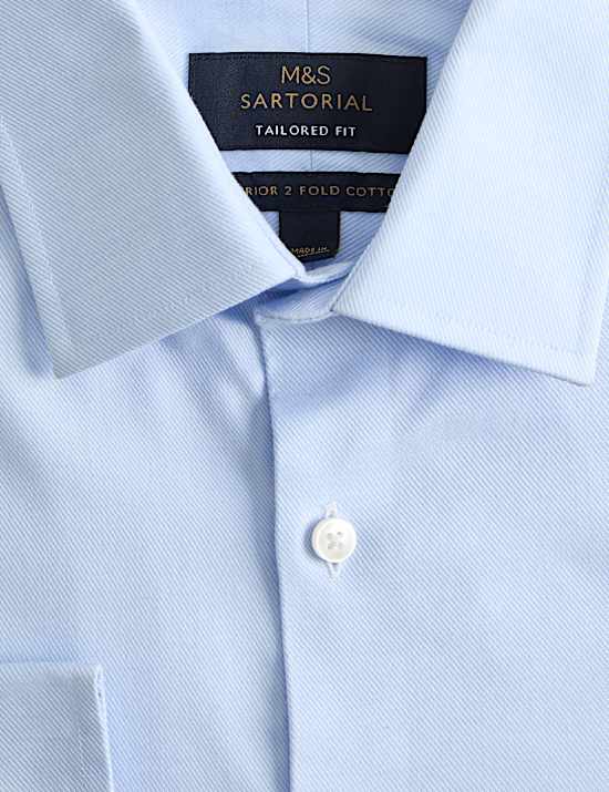 Tailored Fit Luxury Cotton Twill Shirt