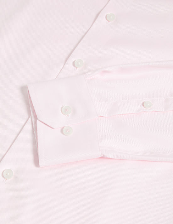 Gedefinieerd luxe overhemd van gemakkelijk te strijken katoenen keperstof