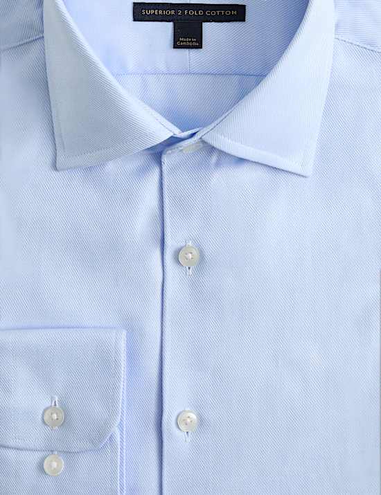 Extra Slim Fit Luxury Cotton Twill Shirt