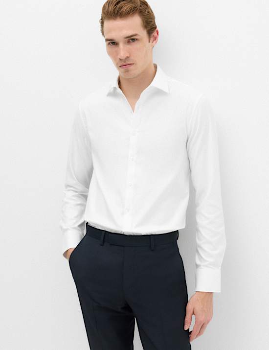 Extra Slim Fit Luxury Cotton Twill Shirt