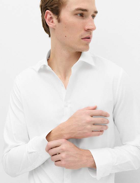 Extra Slim Fit Luxury Cotton Twill Shirt