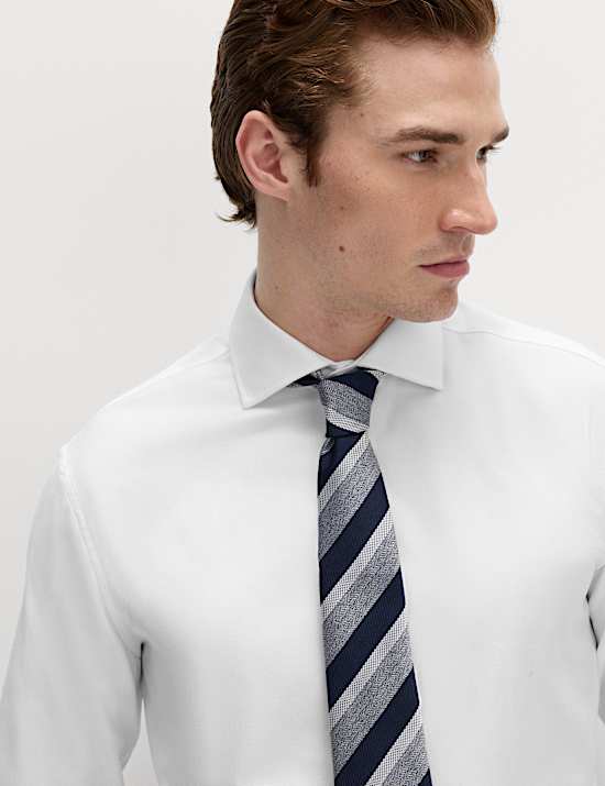 Slim Fit Easy Iron Pure Cotton Shirt
