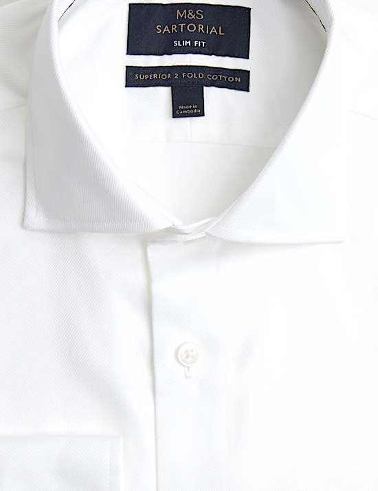 Slim Fit Easy Iron Pure Cotton Shirt