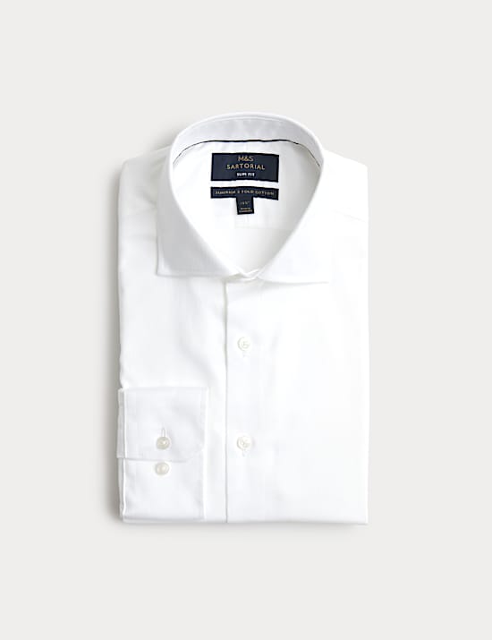 Slim Fit Easy Iron Pure Cotton Shirt