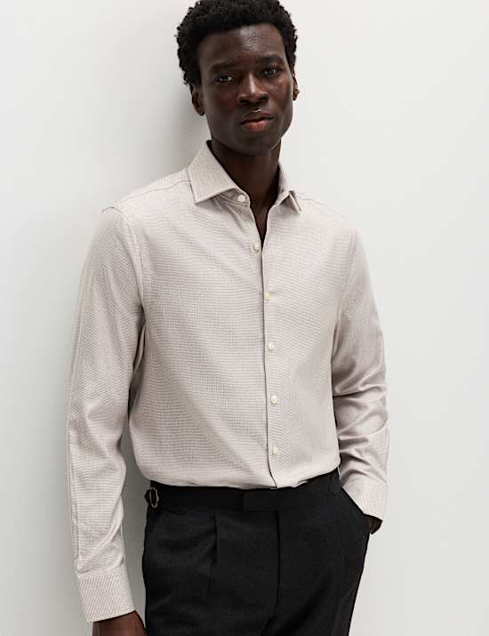 Regular Fit Egyptian Cotton Dobby Shirt
