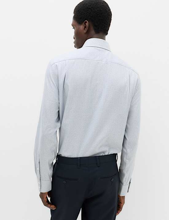 Slim Fit Egyptian Cotton Dobby Shirt