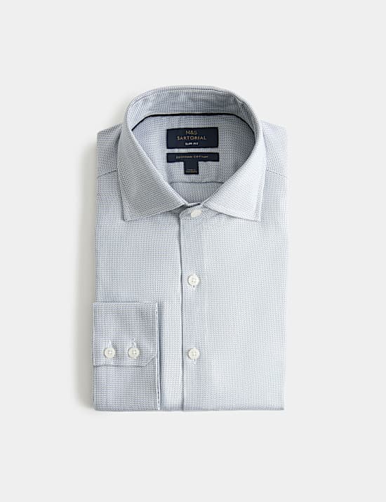 Slim Fit Egyptian Cotton Dobby Shirt