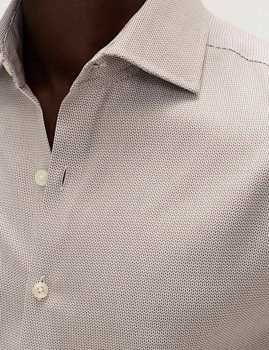 Slim Fit Egyptian Cotton Dobby Shirt
