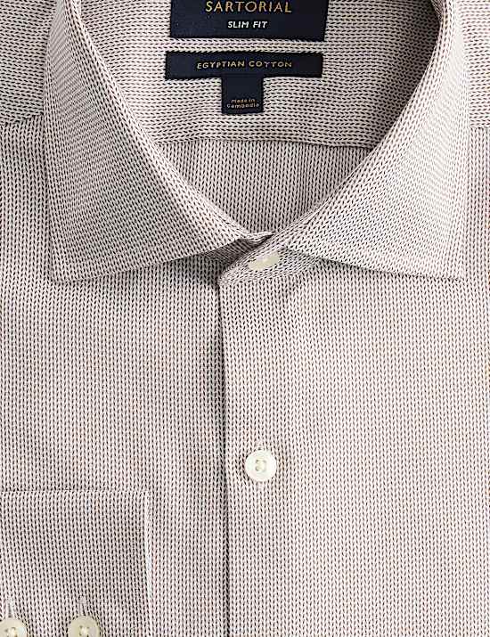Slim Fit Egyptian Cotton Dobby Shirt