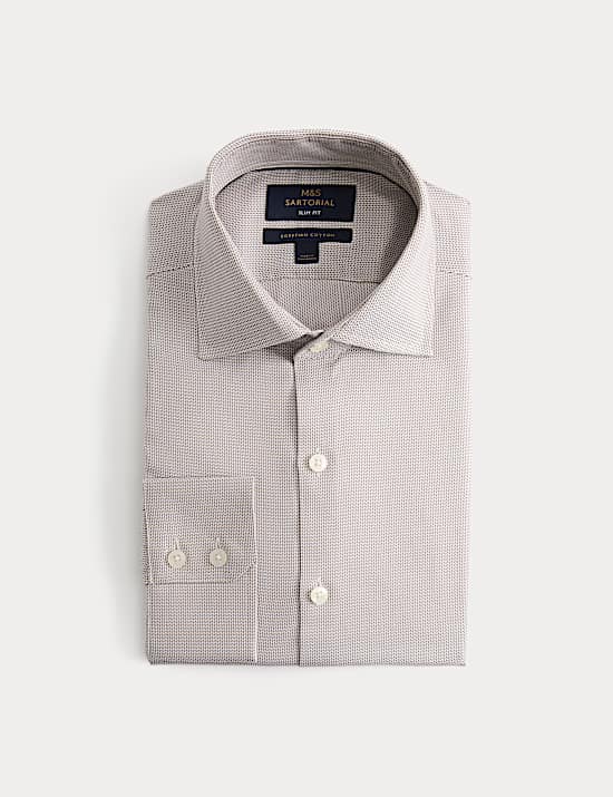 Slim Fit Egyptian Cotton Dobby Shirt