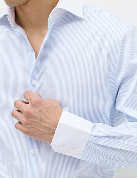Regular Fit Egyptian Cotton Contrast Collar Shirt