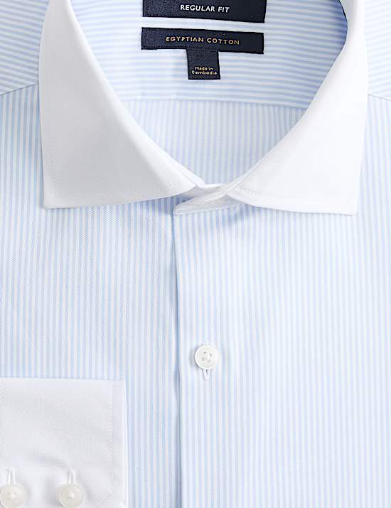 Regular Fit Egyptian Cotton Contrast Collar Shirt