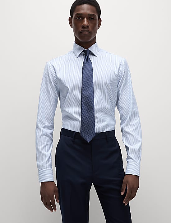 Slim Fit Luxury Cotton Striped Shirt