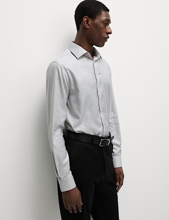 Slim Fit Luxury Cotton Striped Shirt