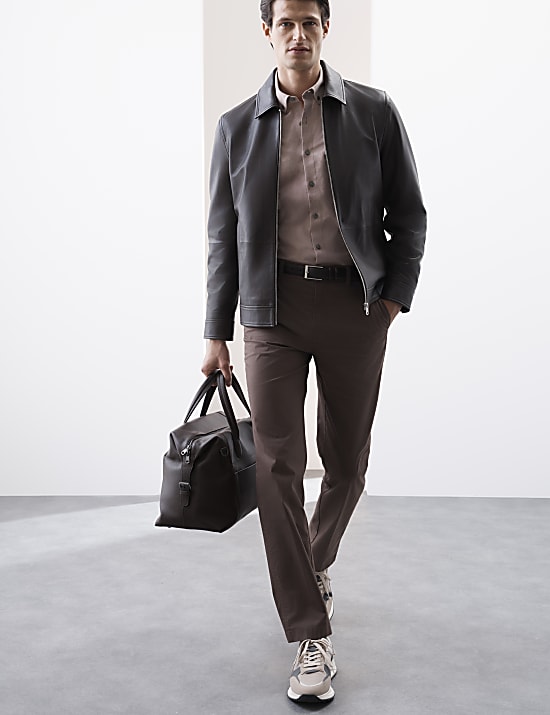 Βαμβακερό ελαστικό πουκάμισο 360 Flex™ με στενή εφαρμογή