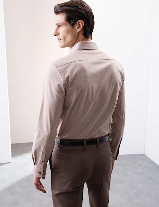 Βαμβακερό ελαστικό πουκάμισο 360 Flex™ με στενή εφαρμογή