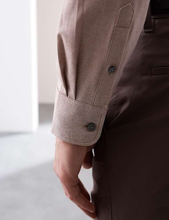 Βαμβακερό ελαστικό πουκάμισο 360 Flex™ με στενή εφαρμογή