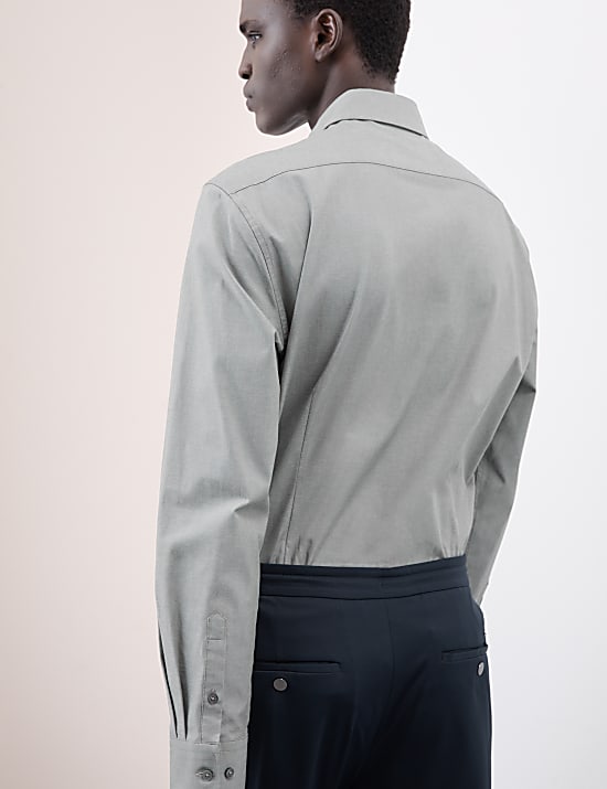 Βαμβακερό ελαστικό πουκάμισο 360 Flex™ με στενή εφαρμογή