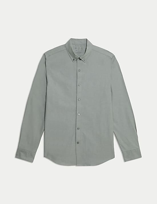 Βαμβακερό ελαστικό πουκάμισο 360 Flex™ με στενή εφαρμογή