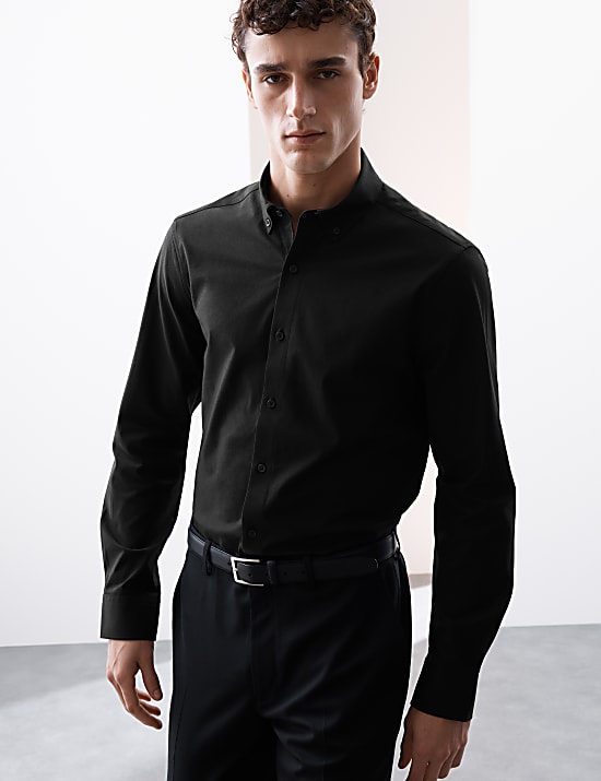 Slim Fit Cotton Stretch 360 Flex&trade; Shirt