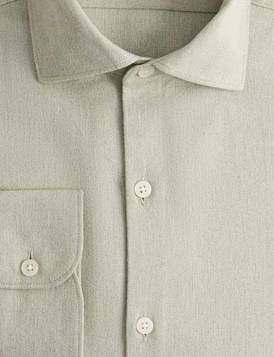 Regular Fit Easy Iron Marl Shirt