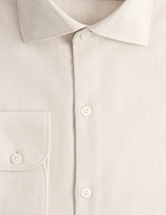 Regular Fit Easy Iron Marl Shirt