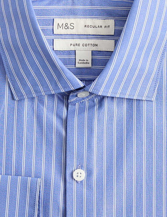 Regular Fit Pure Cotton Striped Shirt
