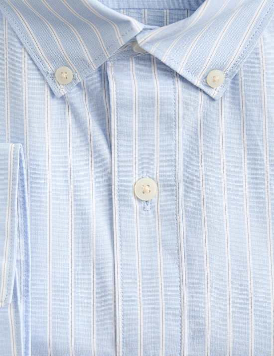 Regular Fit Pure Cotton Striped Shirt