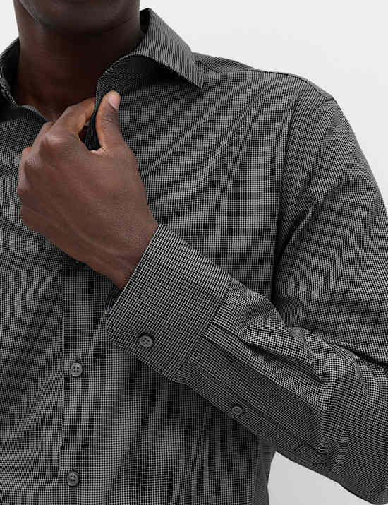 Regular Fit Pure Cotton Textured Shirt