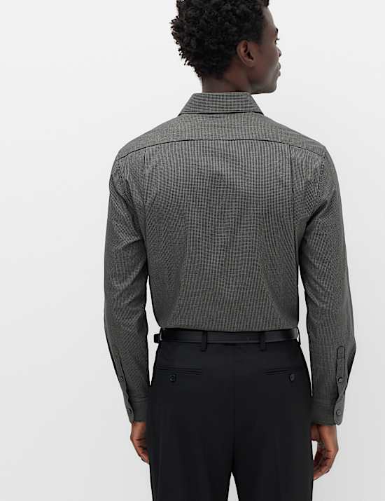 Regular Fit Pure Cotton Textured Shirt