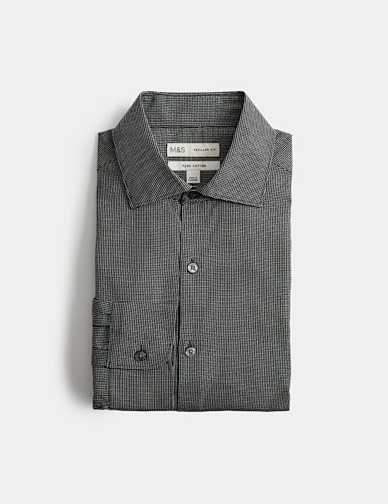 Regular Fit Pure Cotton Textured Shirt