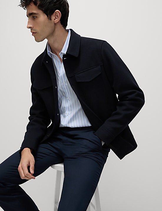 Regular Fit Pure Cotton Striped Shirt