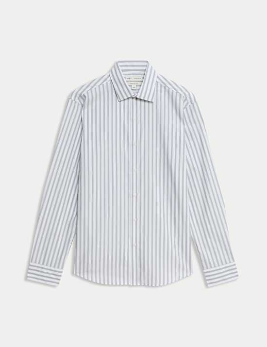 Regular Fit Pure Cotton Striped Shirt