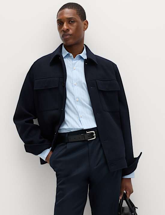 Regular Fit Pure Cotton Striped Shirt