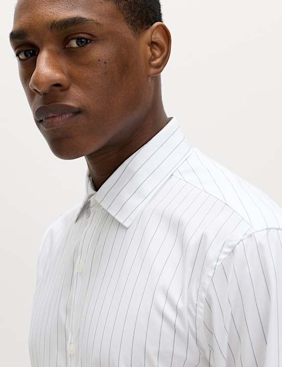 Regular Fit Pure Cotton Striped Shirt