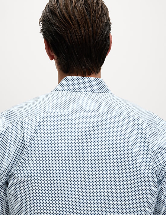 Regular Fit Pure Cotton Printed Short Sleeve Shirt