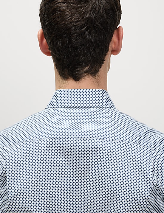 Regular Fit Pure Cotton Printed Short Sleeve Shirt