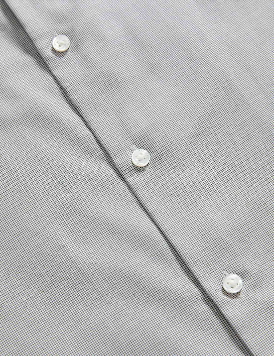 Makkelijk strijkbaar regular-fit overhemd met korte mouwen van zuiver katoen